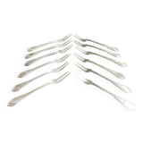 12 Forks with 2 tines – Silver plated