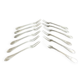12 Fourchettes à 2 dents – Métal argenté