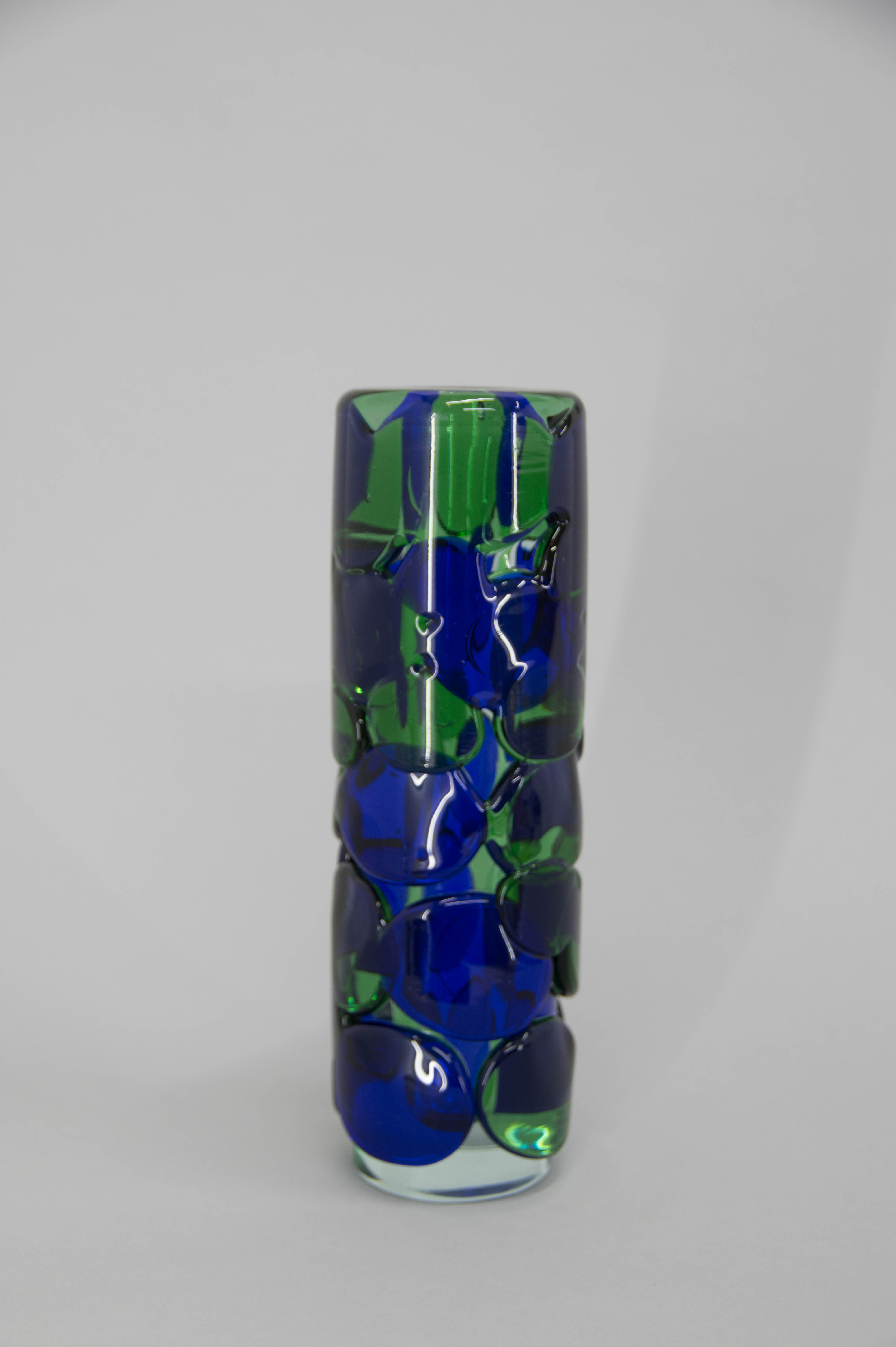 Set of Two Art Glass Vases by Jaroslav Svoboda, circa 1980