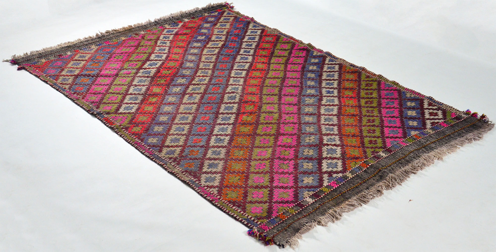 Anatolian handmade kilim rug 230 cm x 155 cm