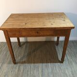 Table de ferme bureau en chêne massif brut ancien vintage