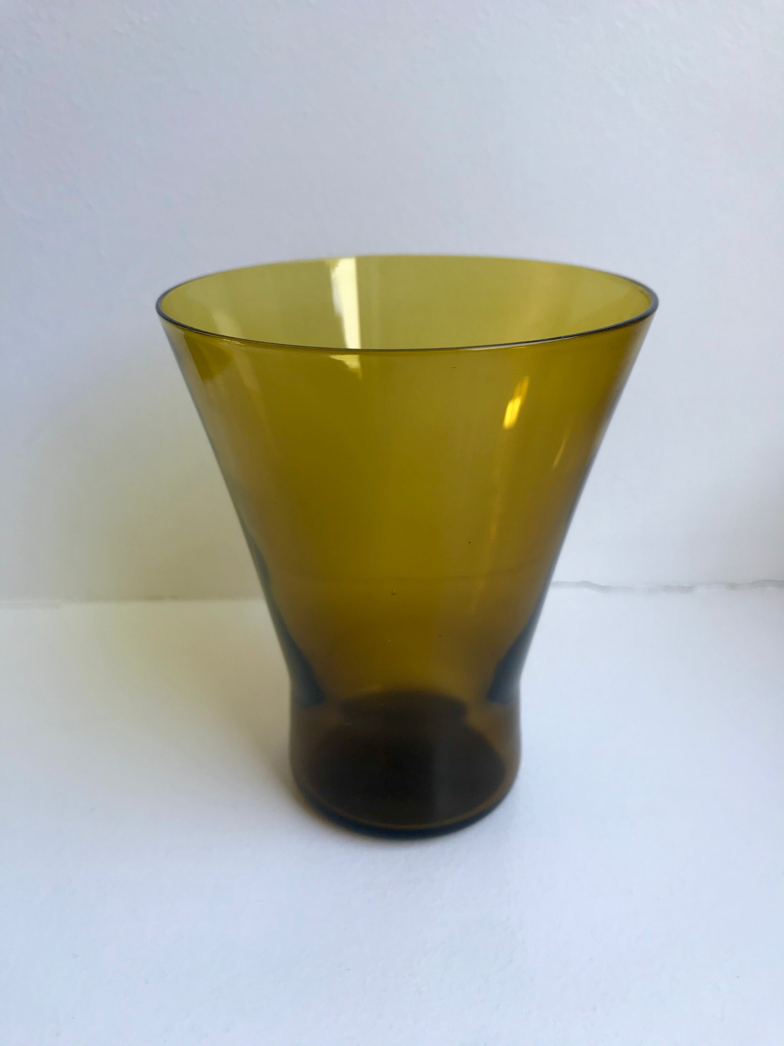 Set of 4 colorful design water glasses 70s