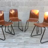 Set of 4 chairs Galvanitas S23 oak