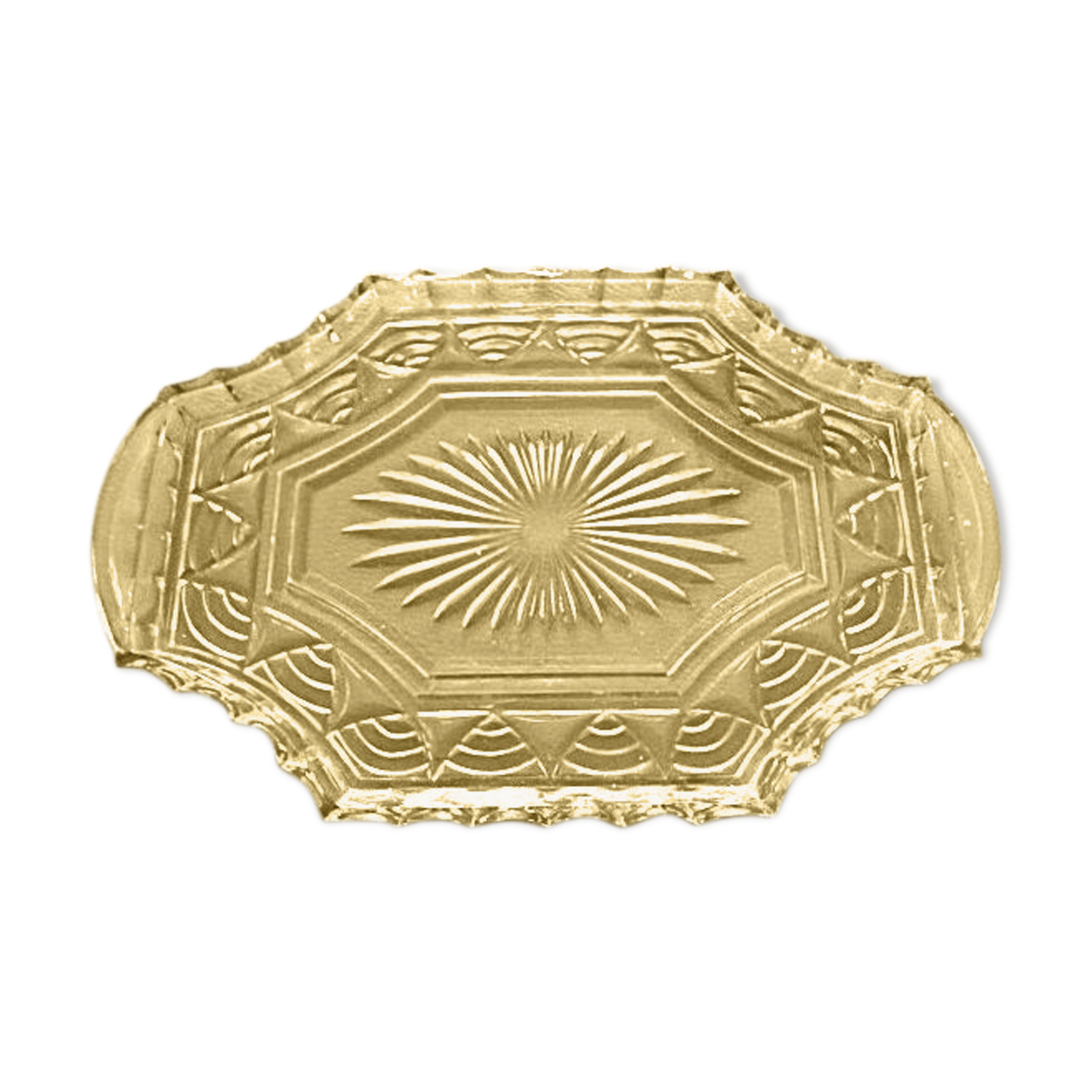 60s molded glass tray