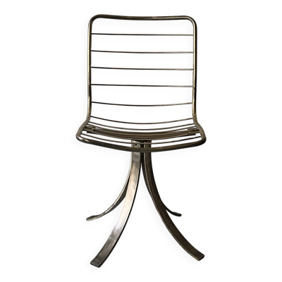 Chaise pivotante en métal pied tulipe, 1970