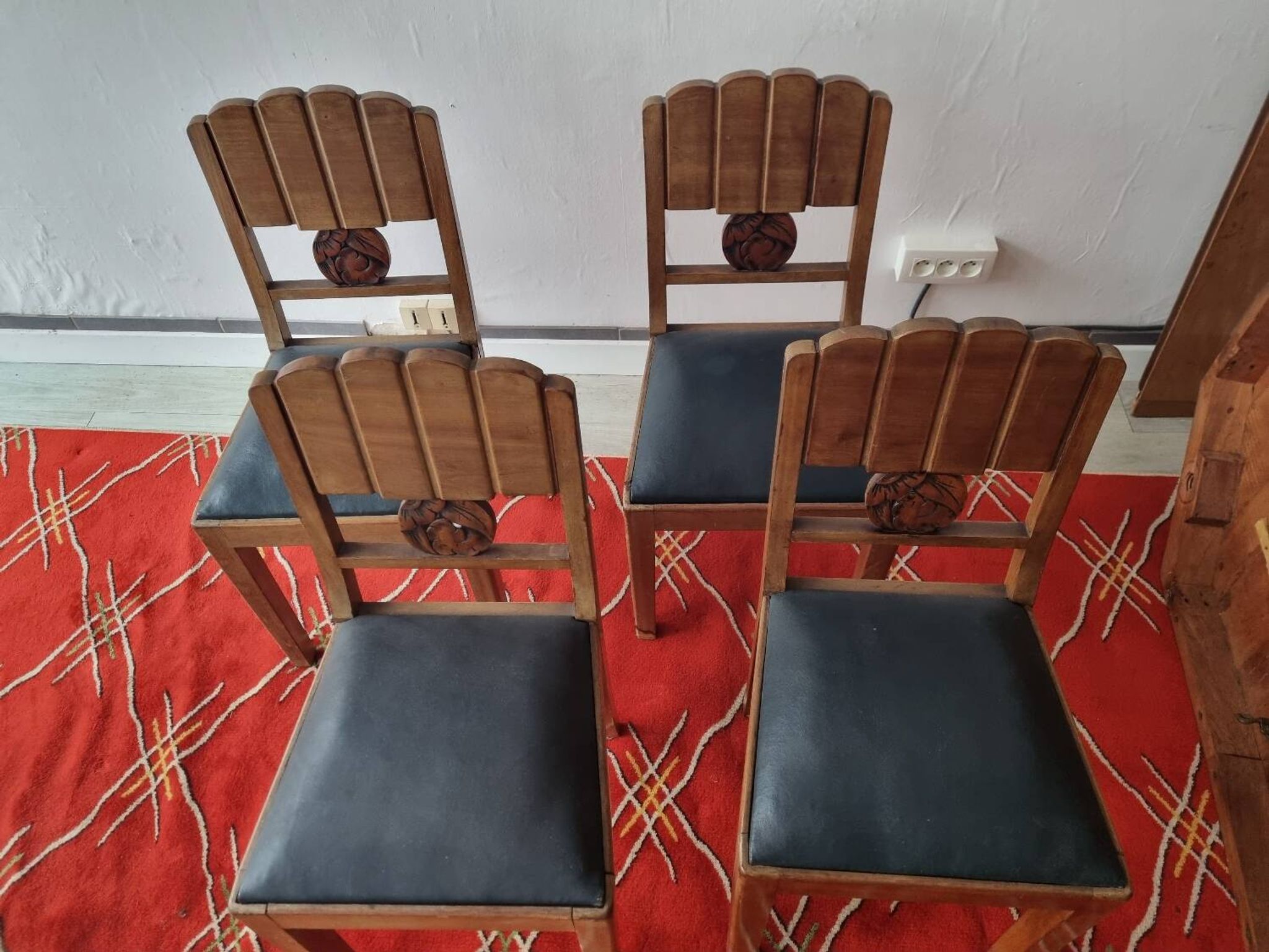 4 chaises Art Déco