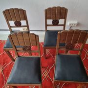 4 chaises Art Déco