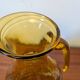 Italian pitcher textured amber glass 70's