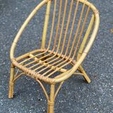 Fauteuil chaise en rotin et osier pour enfant