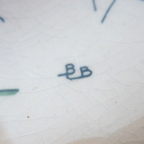 Game model plate signed gien, hunting birds, bustards