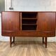 Vintage Scandinavian "highboard" teak sideboard by EW Bach for Sejling Skabe, 60s
