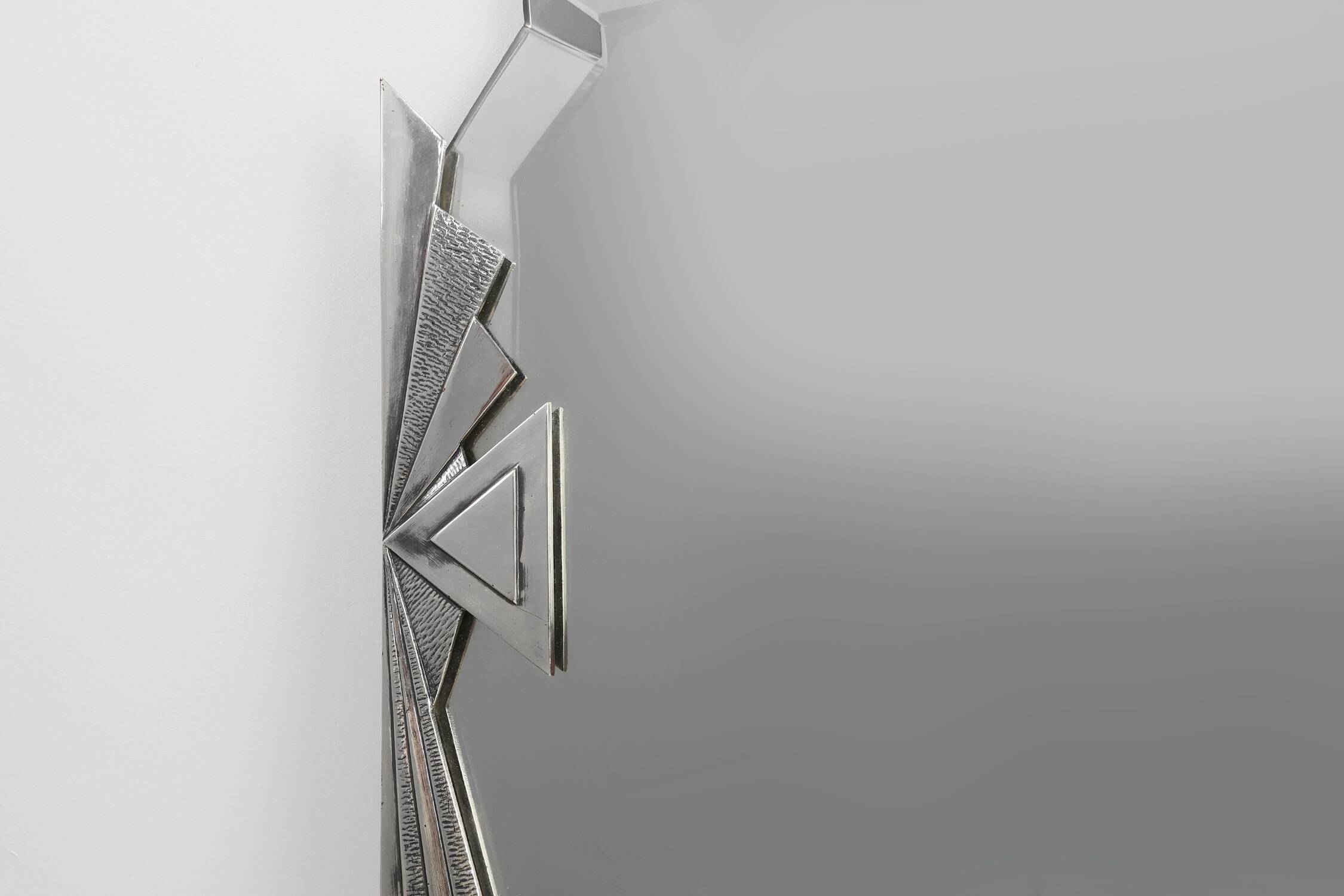 Art Deco Wall Mirror with Emiel Matthijssens Label, Belgium ca. 1920