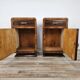 Art Decò walnut bedside tables with door and drawer