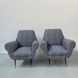 Pair of armchairs by Gigi Radice for Minotti