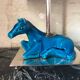 Cracked ceramic horse lamp