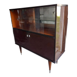 Showcase storage Mahogany lacquered vintage