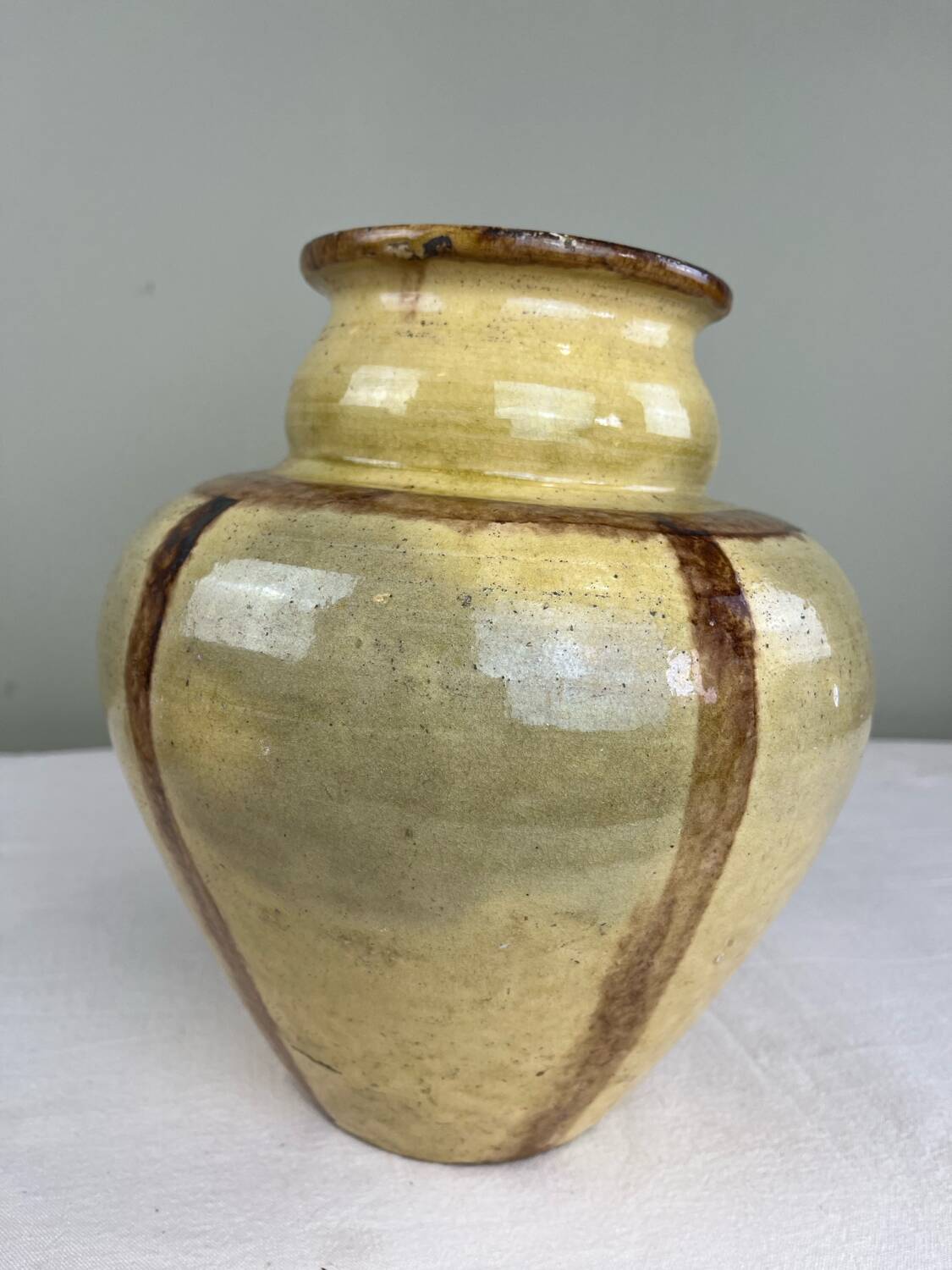 Large antique glazed vase