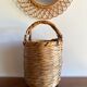 Old handmade 🧺 basket in braided rattan bamboo