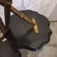 Wooden stool, bamboo legs