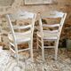 2 chaises bistrot patinées