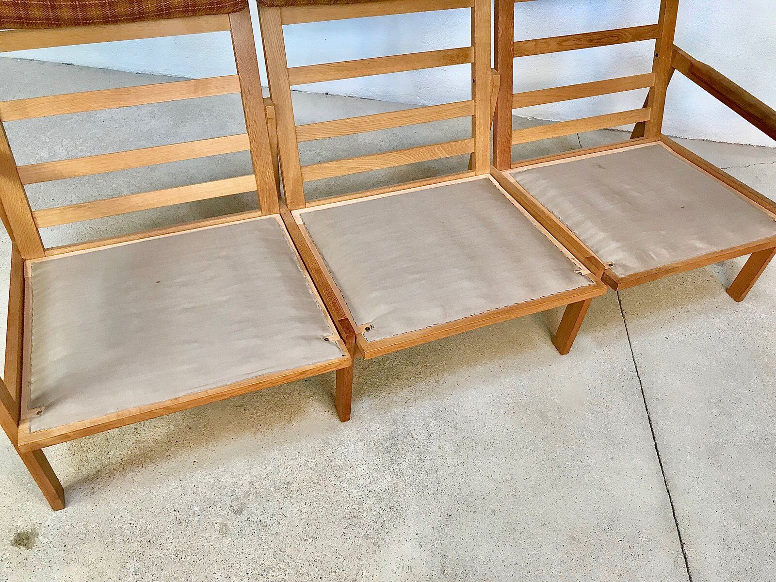 3-seater highback Capella sofa in oak by Illum Wikkelsø, Denmark 1960s