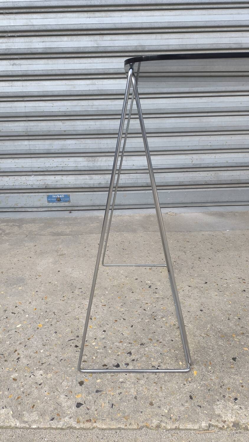Smoked glass and chrome desk 1970