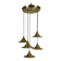 Fog & Morup, Midcentury Brass Pendant with Five Pendant Drops. Danmark 1960