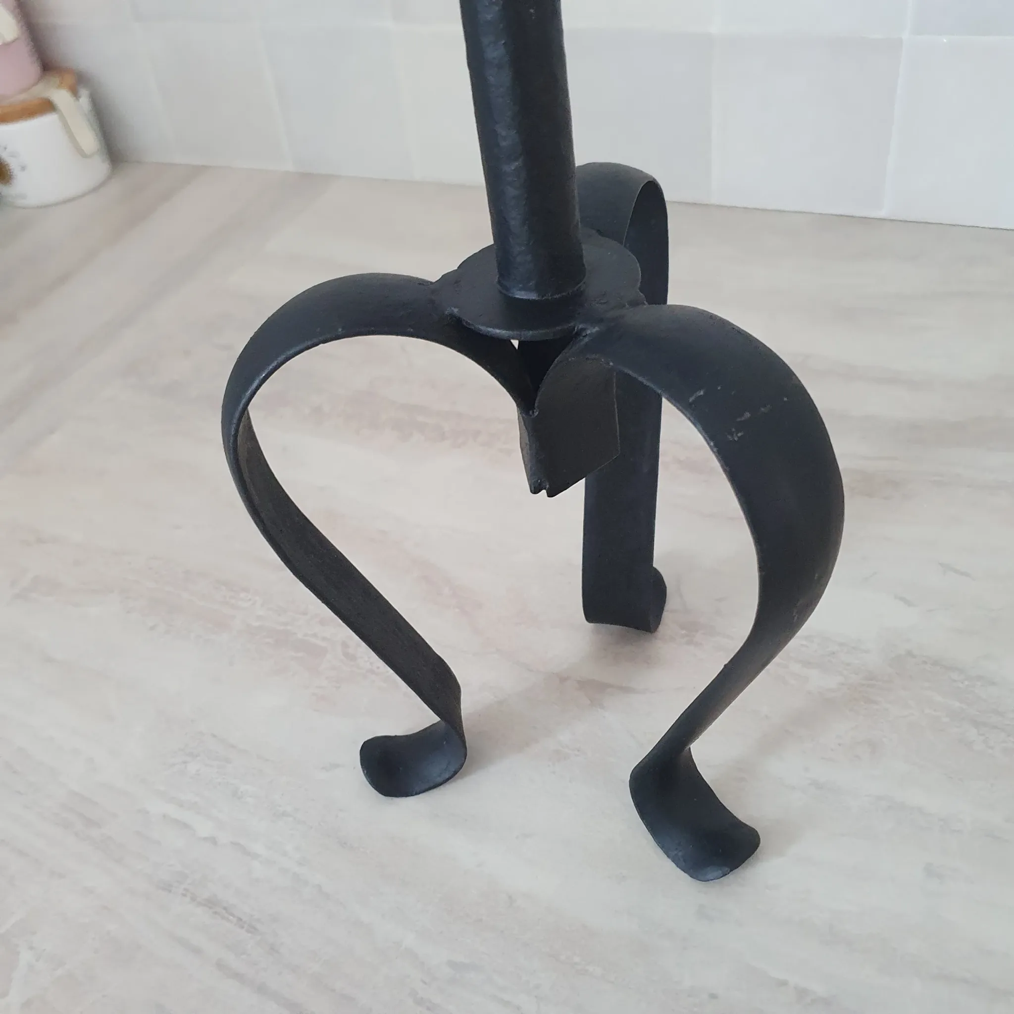 Large metal candlestick