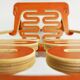 Gregg Fleishman Prototype European cutout plywood "Lumbarest" or Puzzle chair, from the 1970s