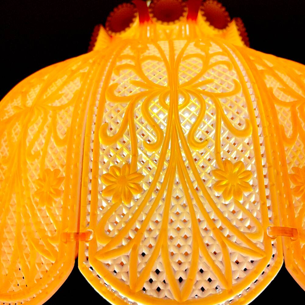 Red acrylic lace hanging light chandelier