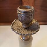 Onyx and brass candle holder