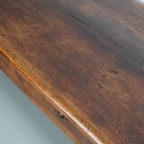 Large Antique 18th Century French Rustic Farmhouse Dining Table Walnut & Oak