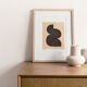 One-design painting on dated and signed paper without frame