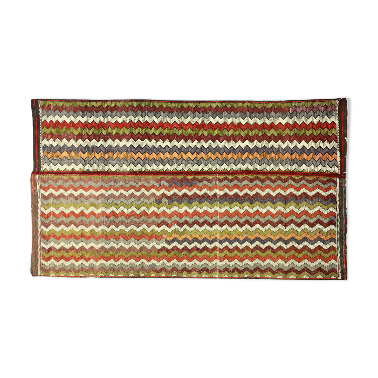 Anatolian handmade kilim rug 244 cm x 138 cm