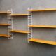 Vintage wall shelving unit by Nisse Strinning for String AB. 1950s