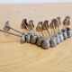 10 Silver-Plated Metal Art Deco Knife Rests in the Shape of an 'A'