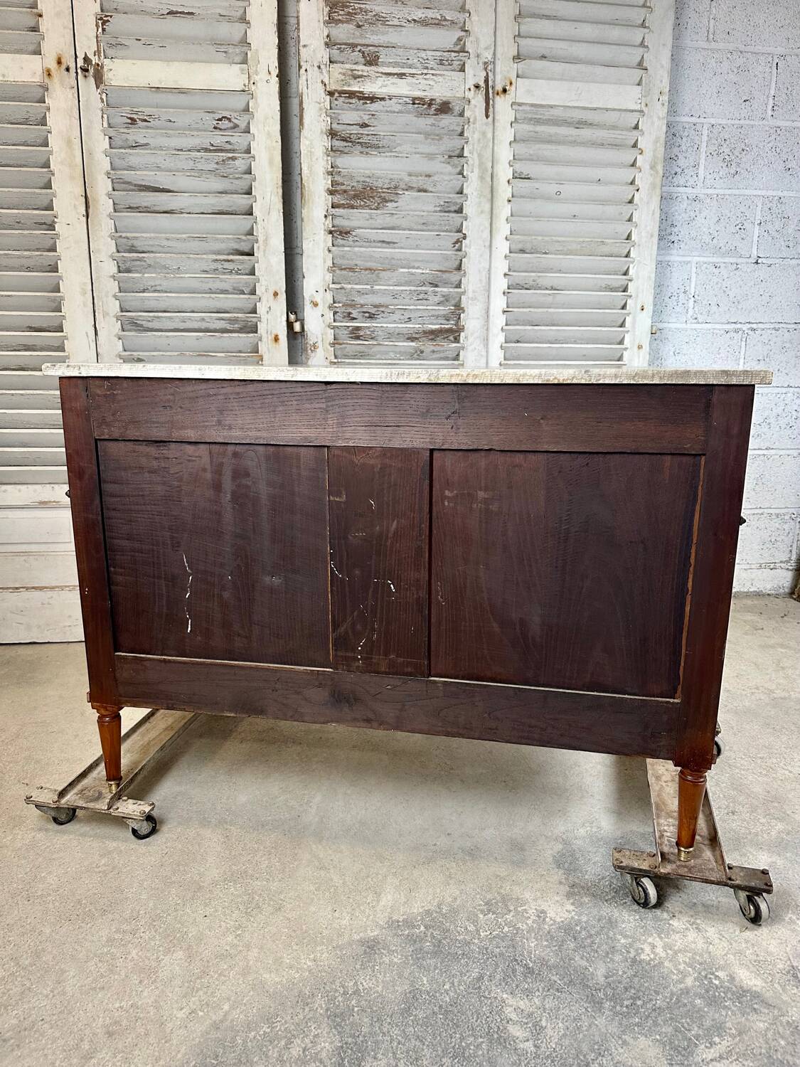 Louis XVI style chest of drawers in cherry wood, 20th century period