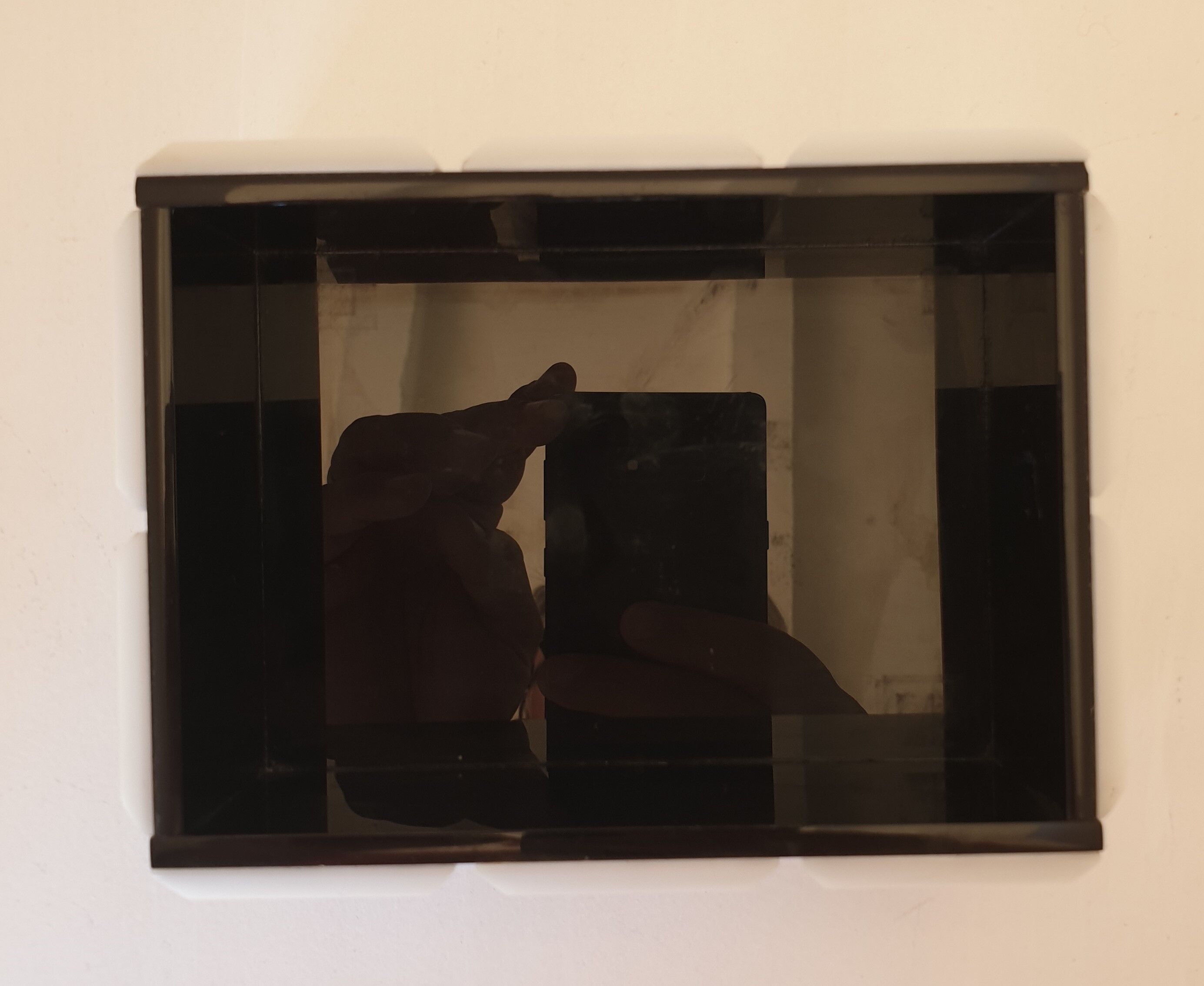 Art Deco black and white bakelite catchall