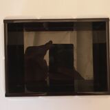Art Deco black and white bakelite catchall