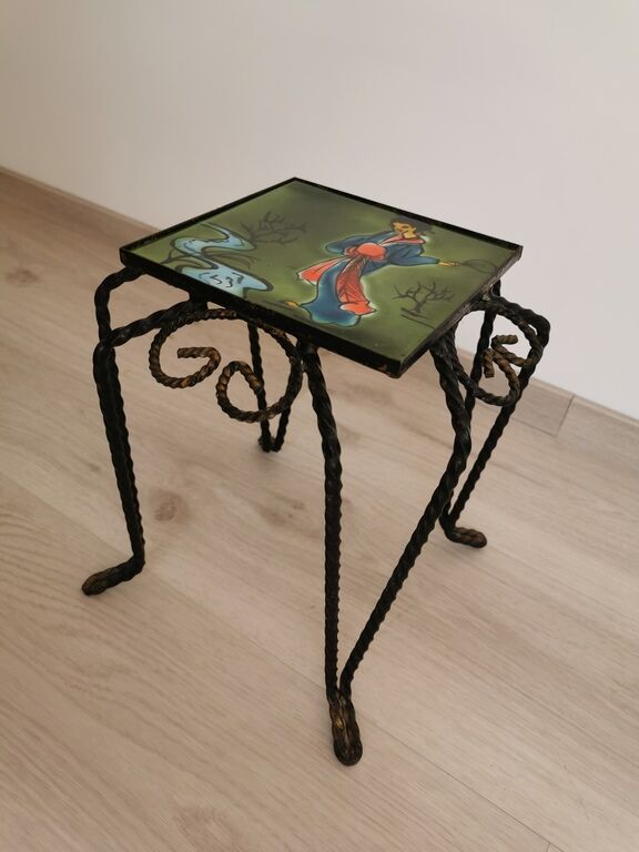 Decorative ceramic wrought iron harness