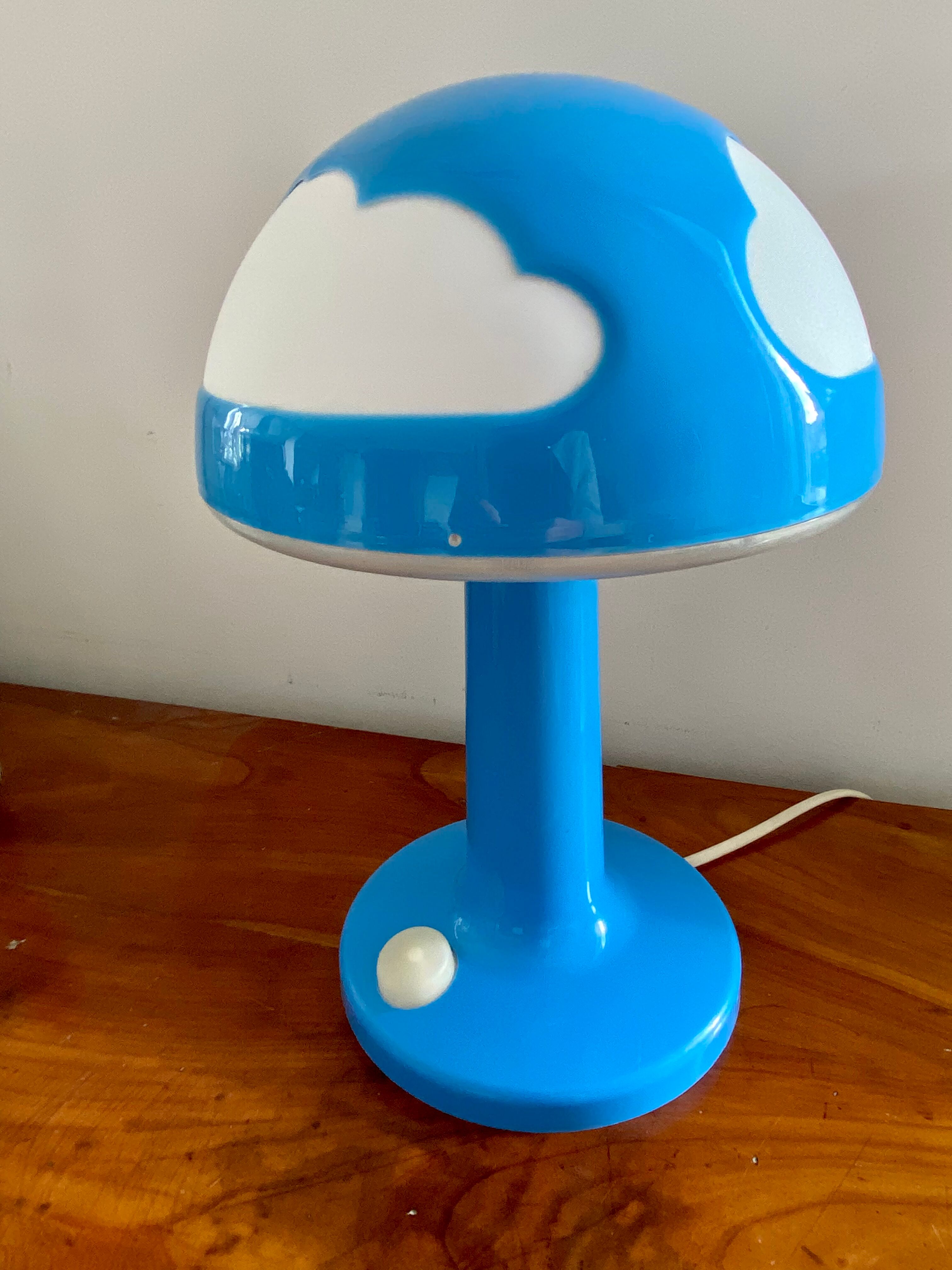 Mushroom lamp clouds Skojig Ikea blue design Henrik Preutz