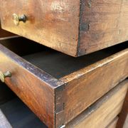 Old and authentic piece of furniture established watchmaker counter jeweler 1900