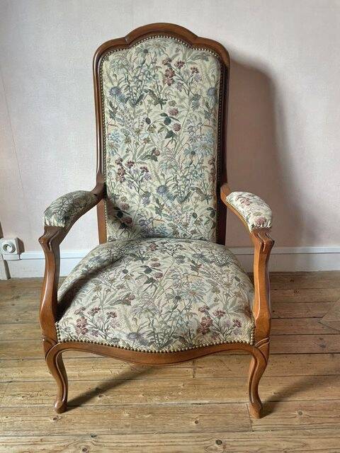Salon style Louis XV complet en bois massif – Canapé + 2 fauteuils - très bon état