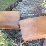 Pair of bedside tables with compass feet / vintage 50s-60s
