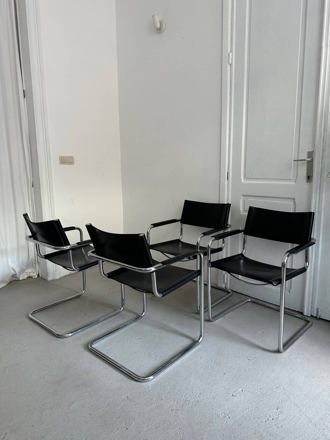 4 chairs Mart stam / Marcel breuer for Matteo Grasse