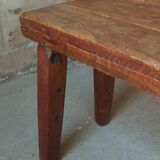 Brutalist oak bench 90 cm