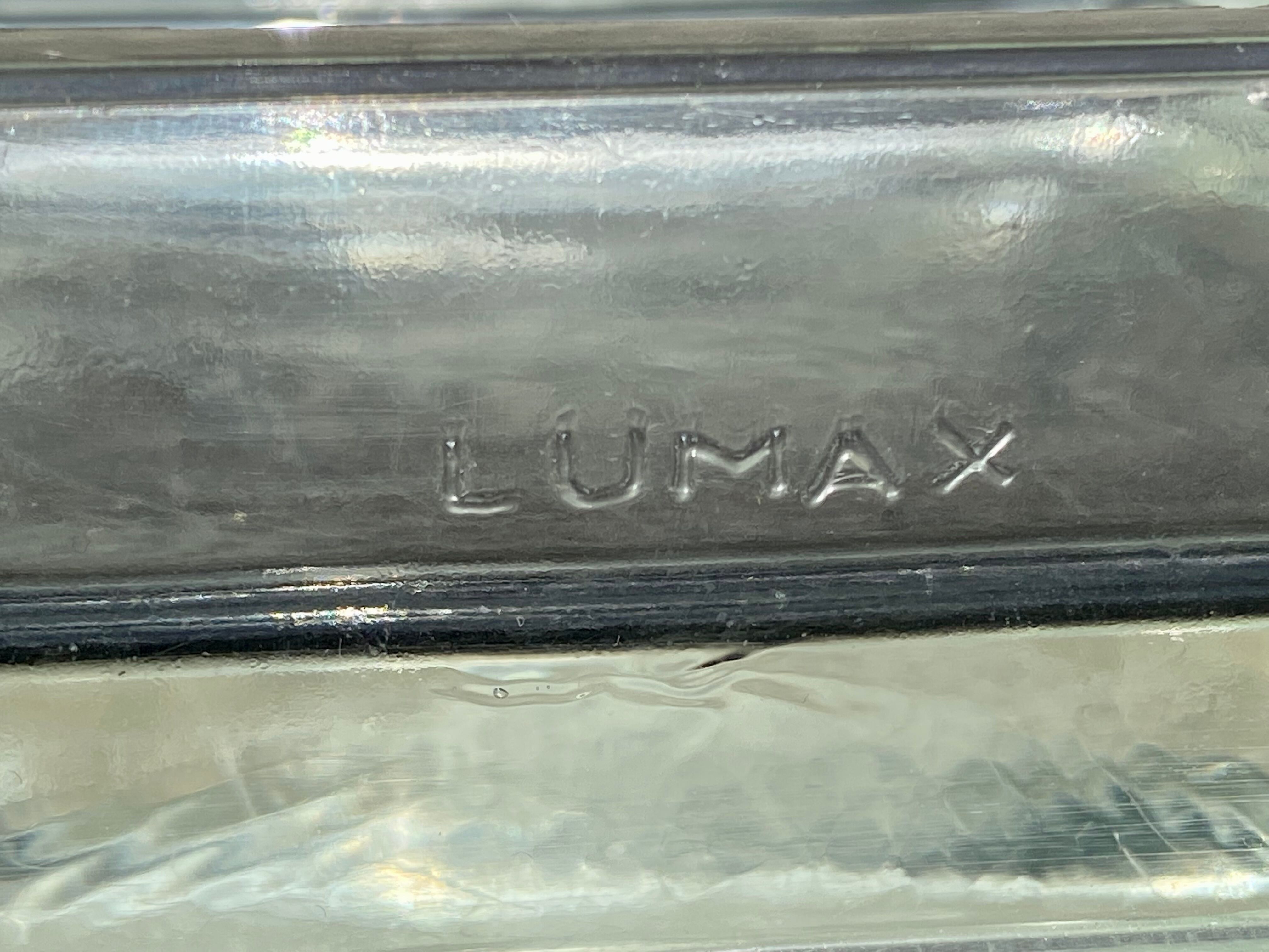 Empty pocket glass brick Lumax rare large model low vintage 60s
