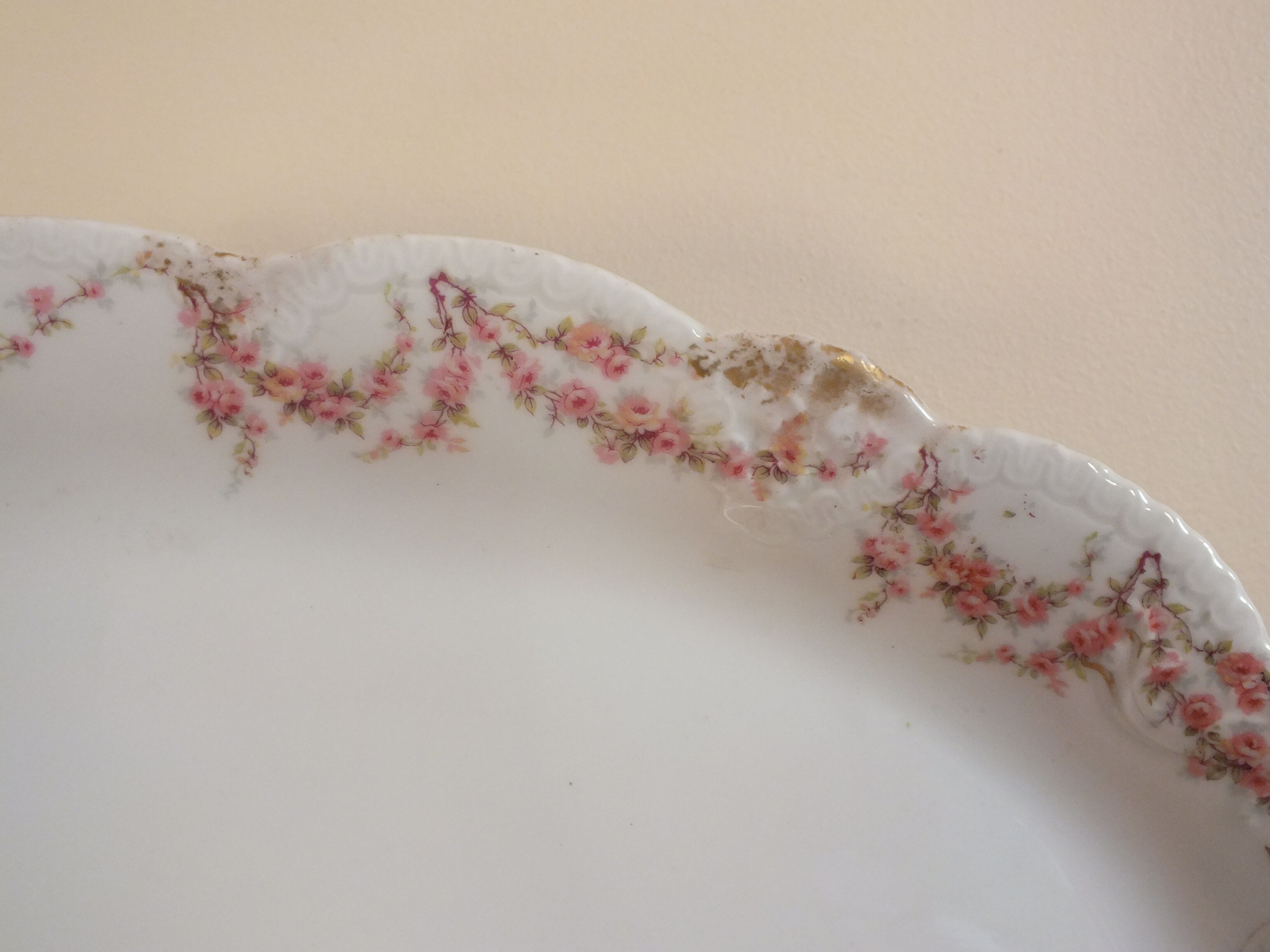 Large oval porcelain dish from Limoges by Théodore Haviland