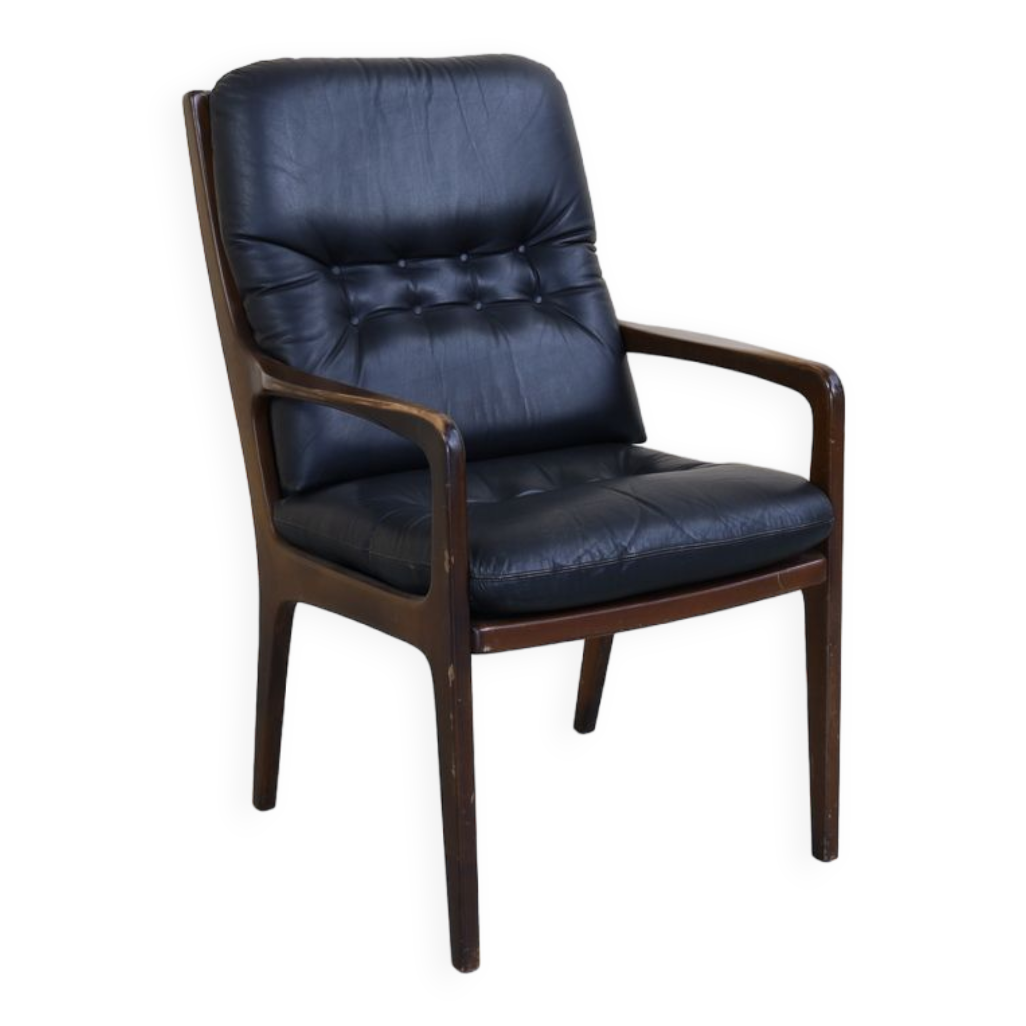 Vintage Leather Armchair Eugen Schmidt