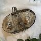 Vintage silver-plated salt and pepper shakers.